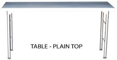 S/Steel 1840mm Plain top Table excluding splashback 0.7mm Grade 430 - cater-care
